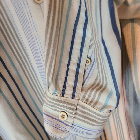 (813) Tommy Bahama Men's Long Sleeve Casual Shirt, Size: 2XL Color: White - Picture 5 of 10